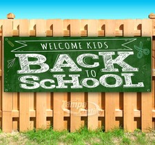 WELCOME BACK TO SCHOOL CUSTOMIZE Advertising Vinyl Banner Flag Sign SB01029