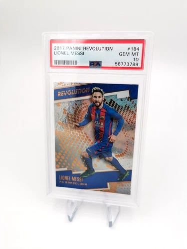 2017 Panini Revolution Soccer LIONEL MESSI #184 FC Barcelone PSA 10 GEM MT
