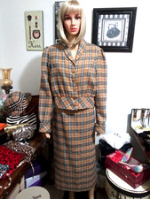 Pre-Owned Three Piece Plaid Wool Suit