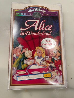 Alice in Wonderland VHS 1998 Disney Masterpiece Collection - Sealed Blockbuster