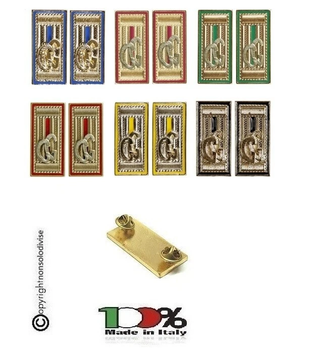 Alamari Mostrine Camicia o Giacca Tutti i colori Guardie Giurate GG 3D Vigilanza