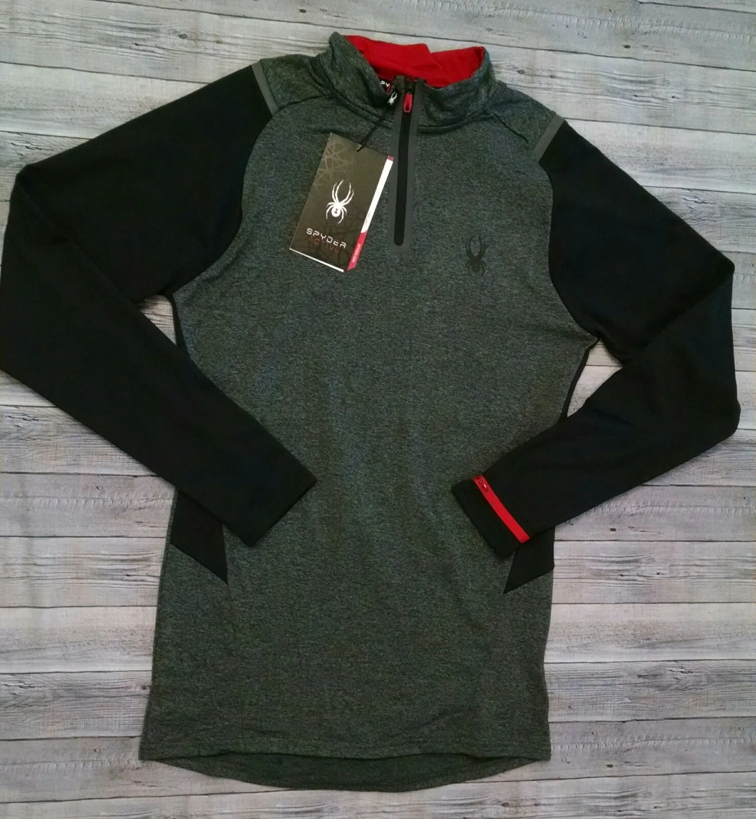 New! Men's 1/4 Zip Active Long Sleeve Tee Size Medium $68