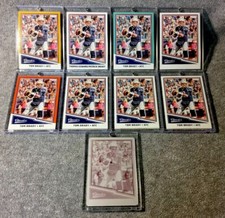2017 TOM BRADY PANINI CLASSICS COMPLETE 8 CARD SET W/ 1/1 PRINTING PLATE & 5/5