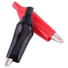 Small Crocodile  Clips Pack Of 20, 10 X Red 10 X Black 35mm