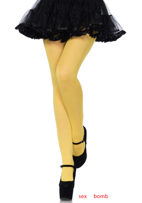 SEXY calze collant opache GIALLE taglia unica intimo Lingerie