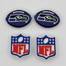 NFL Seattle Seahawks Football Team For Crocs Shoe Charms Jibbitz - 4 pieces