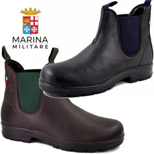 Scarponcini stivaletti beatles NERO MARRONE uomo MARINA MILITARE pelle Blundston