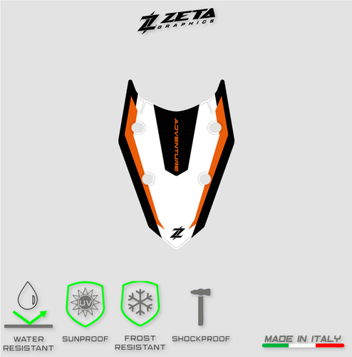 Kit D'autocollants Custom Pour KTM Adventure 790/890 2023 - Zeta Graphics - Italie