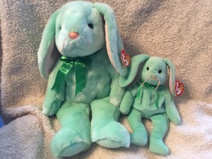 green bunny beanie baby