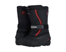 SOREL Z49116 Youth Black Nylon Flurry Waterproof Insulated Snow Boot Size 6 M