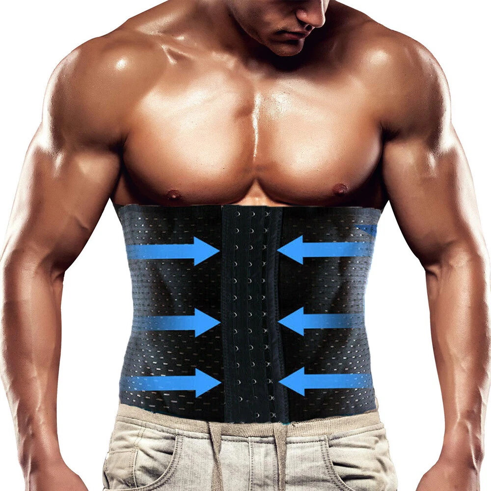 Men Fat Burning Sauna Sweat Tummy Belt Body Shaper Girdle Waist Trainer  Cincher