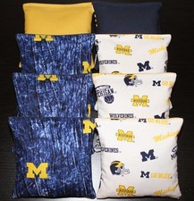 University of MICHIGAN WOLVERINES Camo 8 Cornhole Bean Bags ACA Regulation NEW
