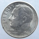 KAPPYSCOINS W6327 1947D  SILVER  CH BU  TO GEM BU  ROOSEVELT DIME