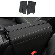Para Nissan X-TRAIL Rogue 2021-2024 Consola Cuero Negro Apoyabrazos Tapa Caja Funda