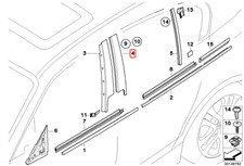 ECHTE BMW 1ER E87 HINTERE SAULE B AUSSENABDECKUNG LINKS 51357154311