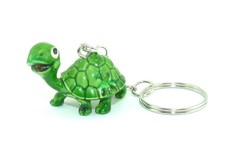 Tini T&ouml;rtel -Schildkr&ouml;te Figur als Schl&uuml;sselanh&auml;nger. H&ouml;he 3cm