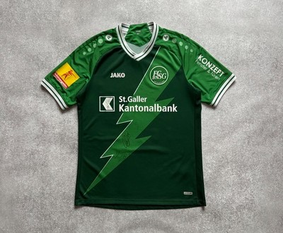 Jako St.Gallen 2022-23 Home Fusball Trikot Shirt #22 Latte Lath Signed Jersey M