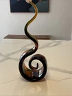VTG Italian Aber Spiril Blown Glass Spiral Swirl Sculpture 1980’s Murano MCM