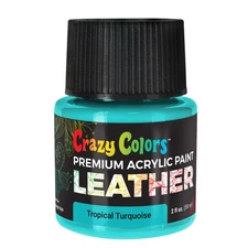 Tropical Turquoise Acrylic Leather Shoe Paint, 2 oz - Sneakers, Jackets, Bags