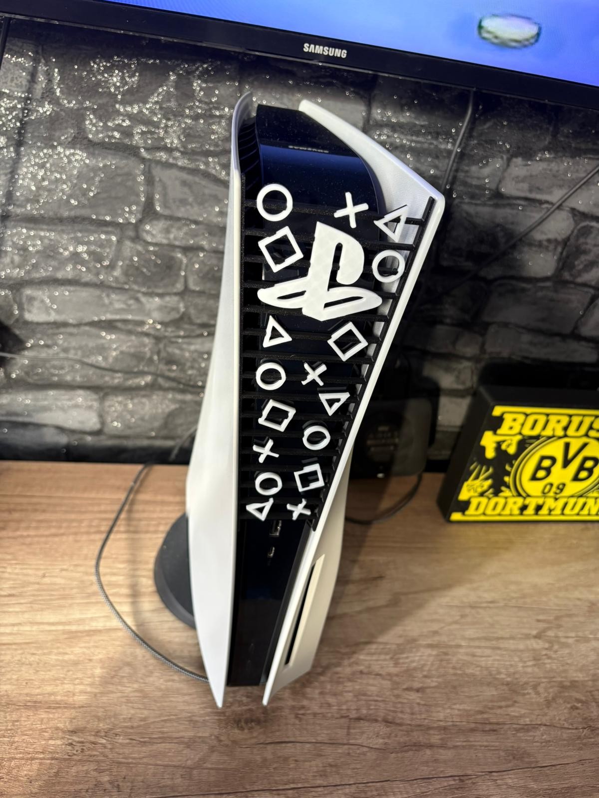 Cover PS5 Fat Slim Simboli Controller Faceplate Frontale Multicolore Gaming foto 3