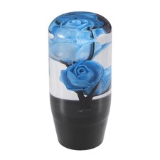 Universal Rose Flower Car Gear Shift Knob, Manual Automatic Stick 10cm Blue