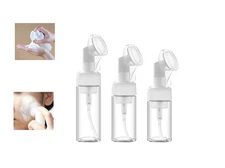 3pcs Empty Facial Cleanser Foaming Bottle Mousse Foam Gel Head Wash Brush Foa...