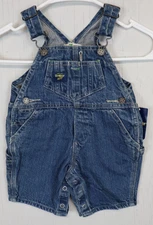 Vintage Osh Kosh B'Gosh Overalls Todder 3m Denim Blue New With Tags