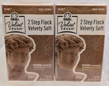2 FolkArt Velvet Crush 2 Step Flock Kit Brown Velvety Soft Finish New Sealed