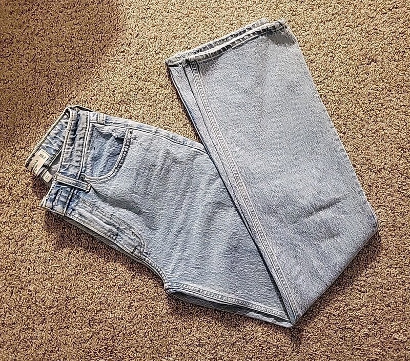 Abercrombie & Fitch Jeans Curve Love Relaxed High Rise Size 24/ 31  Mint