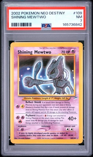 2002 POKEMON NEO DESTINY #109 SHINING MEWTWO PSA 7