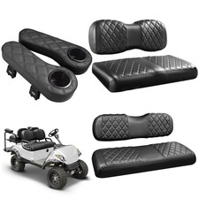 Golf Cart Seat Covers YAMAHA G29 Drive2 Vinyl Front Rear Black Stitching NOKINS