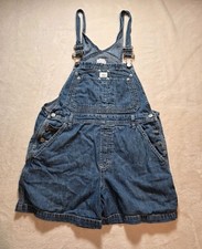 Vintage 90s Calvin Klein Jeans Bib Shortalls Womens Medium Blue Blemish See