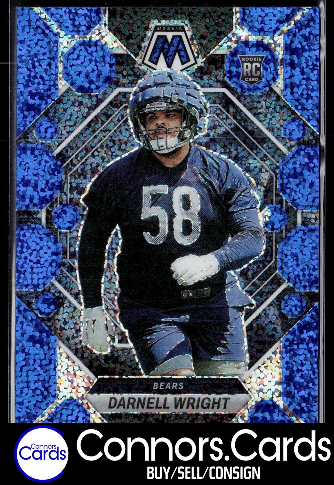 Darnell Wright Rookie 2023 Panini Mosaic #307 Blue Sparkle /96