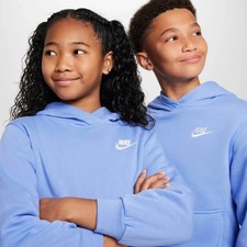 Nike Sportswear Club Fleece Big Kids' Pullover Hoodie FD3000-494 Royal XS NWT