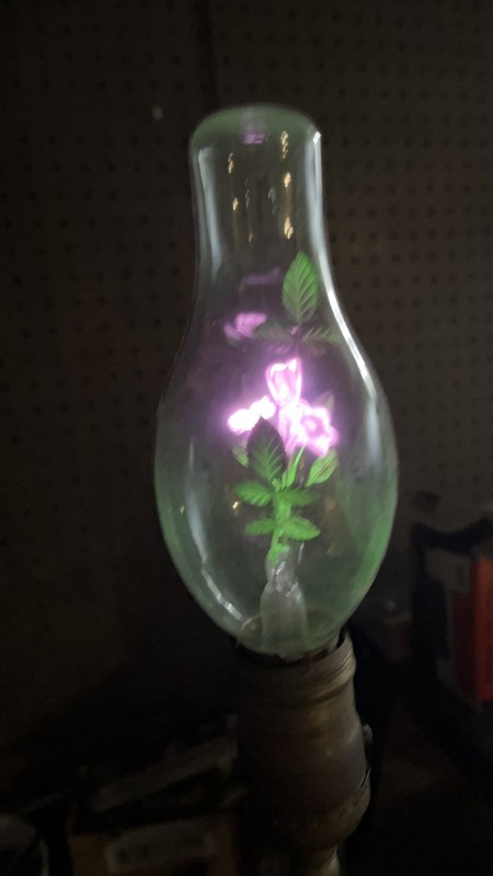 Aerolux Flowers and Leaves Vintage Argon Light Bulb.  1960's