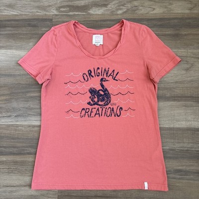 Vintage Quicksilver T-Shirt Woman's Size Large in Coral