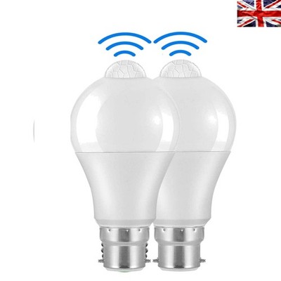 Energieeffiziente 12W LED Bewegungsmelder Glühbirnen - 2er Pack für bequeme Beleuchtung