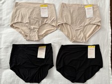 NEW Warners Briefs Smooth It Over PinchFree High Waist Panty 4 Pair Size Medium