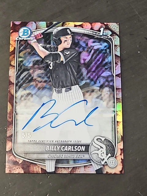 2025 Bowman Billy Carlson Peanuts 5/5 Auto 1st Bowman CPA-BC --- 👀@ZUSTAND👀