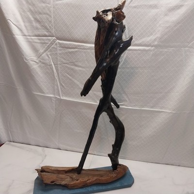Lacquered ''The Walking Groot'' Driftwood Sculpture New Orleans 3 foot tall