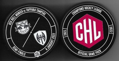 Eishockey Puck GAME PUCK CHL RED BULL MÜNCHEN vs TAPPARA TAMPER FINNLAND DEL NHL