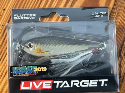 LIVE Target  1 1/2 oz Silver/Bronze Flutter Shad