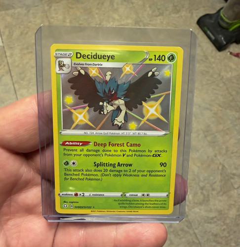 Pokémon TCG Decidueye SV003/SV122 Hidden Fates Shiny Vault Shiny Holo 140HP EN