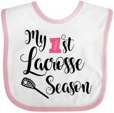Inktastic My 1st Lacrosse Season Baby Bib Children First Girl Toddler Clothing