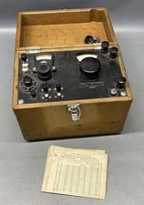 Leeds and Northrup L&N Potentiometer Indicator Galvanometer Wood Crate 