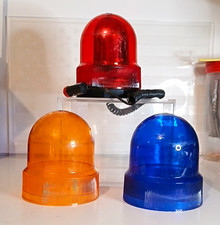 Lot Of 3 12v Strobebeacon Warning Lights W Dome Covers - Red Amber Blue Rv Lot Of 3 12v Strobebeacon Warning Lights W Dome Covers - Red Amber Blue Rv