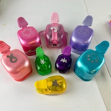 EK Success Paper Emboss & Punch Bundle Lot Gecko Ribbon Bee Paw Sharp!