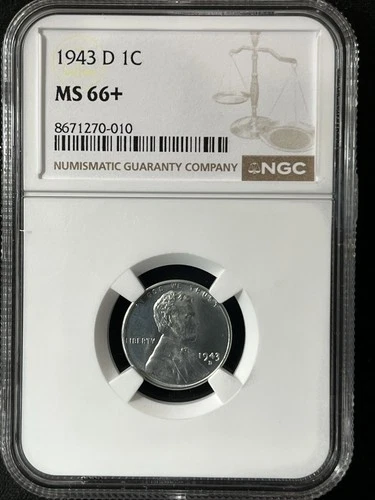1943-D 1C  Lincoln Wheat One Cent NGC MS66+   8671270-010