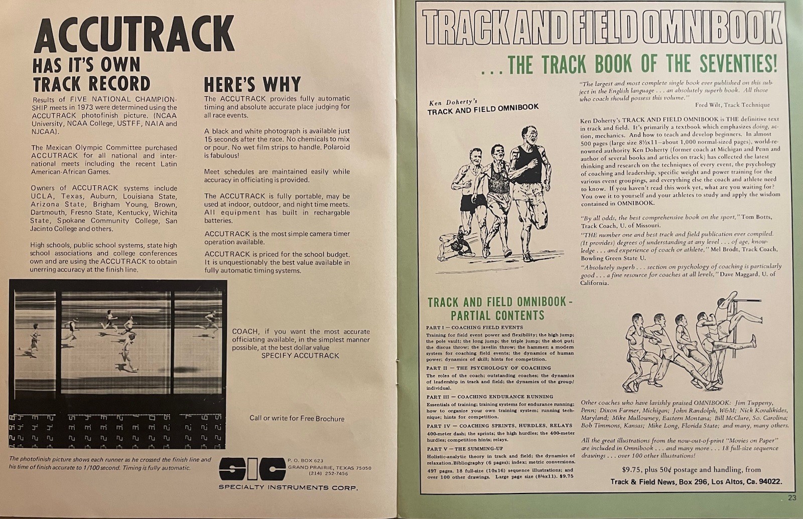 1973 Track and Field Market Place Fall                               Dave Wottle