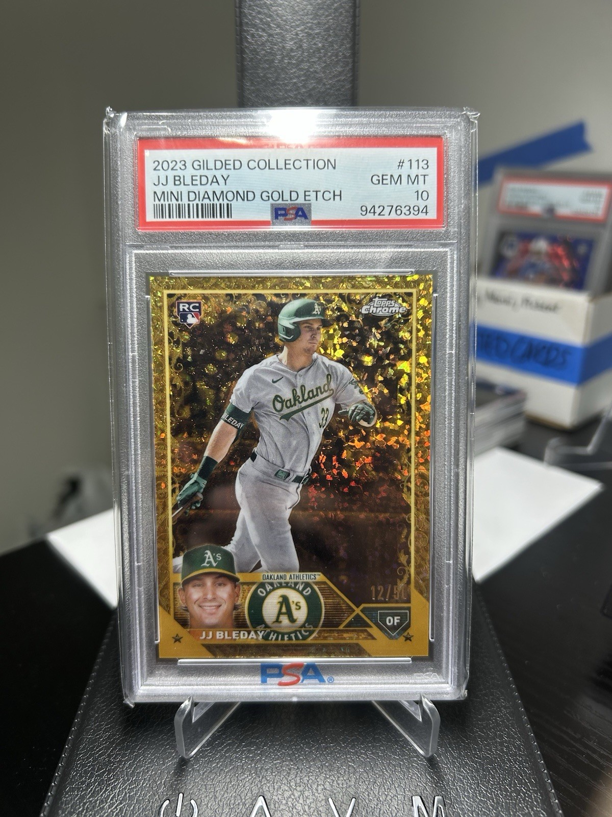 2023 Topps Gilded Mini Diamond Gold Etch JJ Bleday /50 #113 PSA 10 Reds (POP 4)